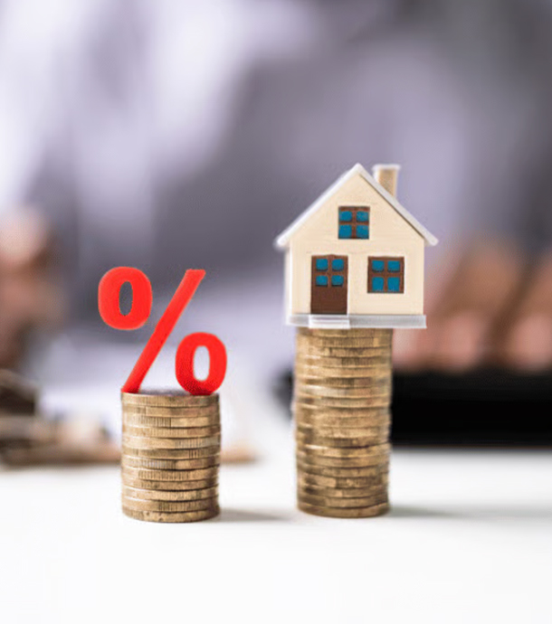 Fixed-rate mortgages graph showing stable monthly payments on printed financial report