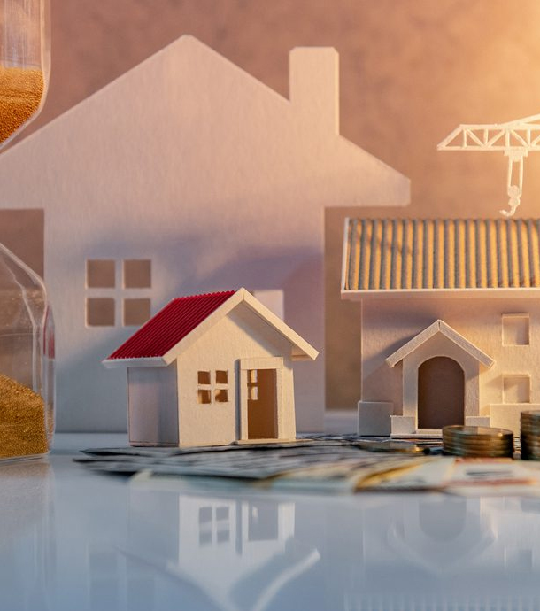 Closeup of interest-only mortgage amortization chart printed on white paper