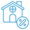 Real estate agent pointing at mortgage options on tablet screen for seated clients